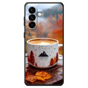 Чехол с уникальным дизайном «Осень с кофе» для Samsung Galaxy A18 4G (Кофе на природе)