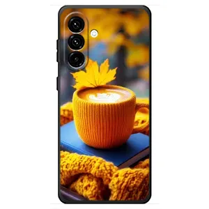Чехол с уникальным дизайном «Осень с кофе» для Samsung Galaxy A18 4G (Кофе на желтом пледе)