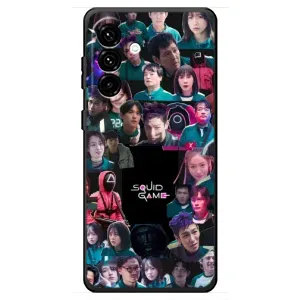 Чохол Гра в кальмара для Samsung Galaxy A18 4G (Колаж Гра кальмара)
