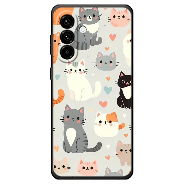 Чохол з принтом «Колаж котів» для Samsung Galaxy A18 4G