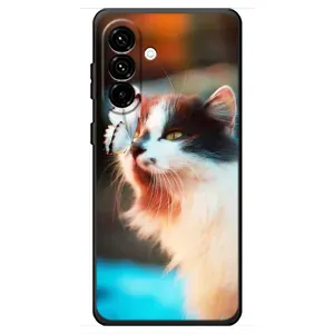 Чехол на Самсунг Галакси А18 4Г с Котами (VPrint) (Котик с бабочкой)