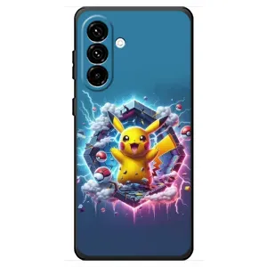 Чехол с Пикачу на Samsung Galaxy A18 4G (Лого Пикачу)