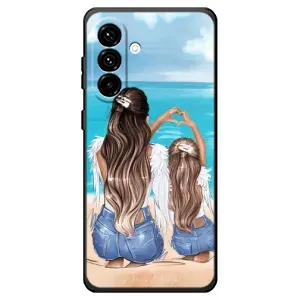Чехол с печатью для Samsung Galaxy A18 4G - (Мама с ребенком) (AlphaPrint) (Мама с доченькой)