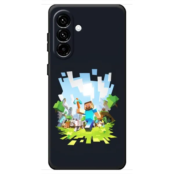 Чехол с принтом «персонажи Minecraft» для Samsung Galaxy A18 4G Чехол с принтом «персонажи Minecraft» для Samsung Galaxy A18 4G