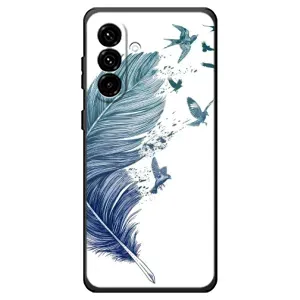 Чехол с картинкой (Стильные) для Самсунг Галакси А18 4Г - (AlphaPrint) (Перышко)