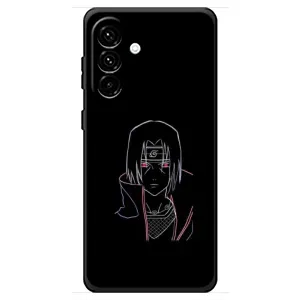 Чехлы на тему: Итачи Учиха для Samsung Galaxy A18 4G (AlphaPrint) (силуэт Итачи)
