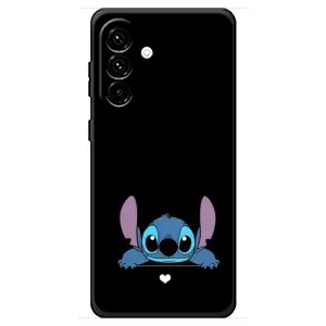 Чехол с принтом Стич на Samsung Galaxy A18 4G (Стич на черном)