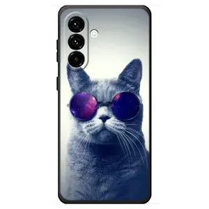 Чехол с принтом для Samsung Galaxy A18 4G (AlphaPrint) Модные коты (Стильный кот)