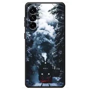 Новогодние, Праздничные Чехлы для Samsung Galaxy A18 4G - 2024 год (Зимний поезд)