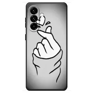 Чехол с принтом для Samsung Galaxy A18 4G (AlphaPrint - Знак сердечка) (Значок Love)