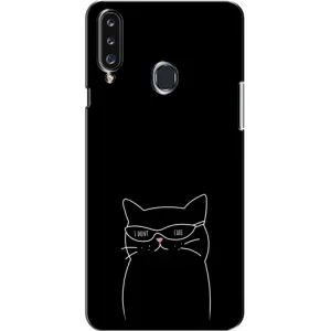 Чохол з малюнком кіт на Samsung Galaxy A20s (A207) (Байдужий кіт)