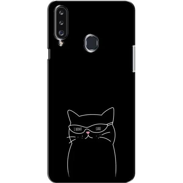 Чохол з принтом «Байдужий кіт» для Samsung Galaxy A20s (A207)