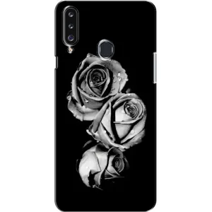 Чохол з картинкою (Стильні) Самсунґ Гелексі А20с (А207) - (AlphaPrint) (Чорна троянда)