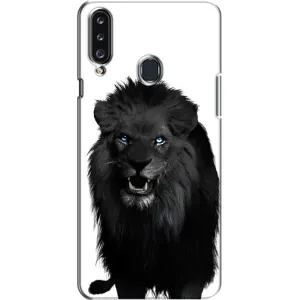 Чохли з картинкою животних Samsung Galaxy A20s (A207) (Чорний ЛЕВ)