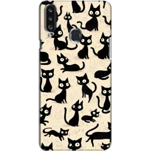 Чохол з малюнком кіт на Samsung Galaxy A20s (A207) (Чорні коти)