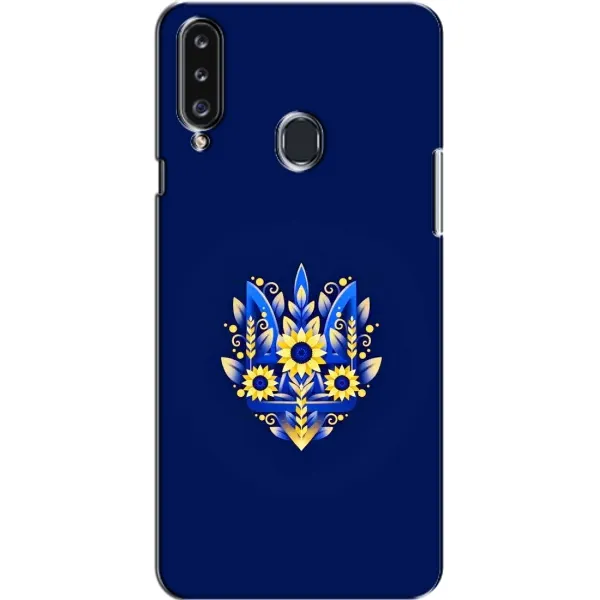 Чехол с принтом «Цветочный Герб» для Samsung Galaxy A20s (A207)