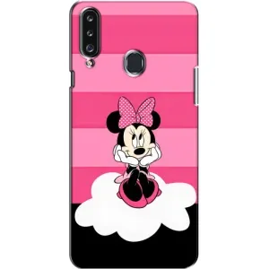 Эксклюзивный чехол для Samsung Galaxy A20s (A207) (AlphaPrint - Мультяшные) (Девочка Maus)