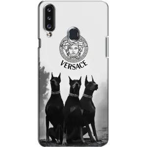 Чохли VERSACE для Самсунґ Гелексі А20с (А207) (PREMIUMPrint) (Доберман Версаче)