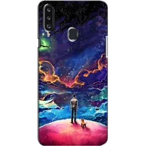 Космічні Чохли для Самсунґ Гелексі А20с (А207) (VPrint) (Вид Галактики)
