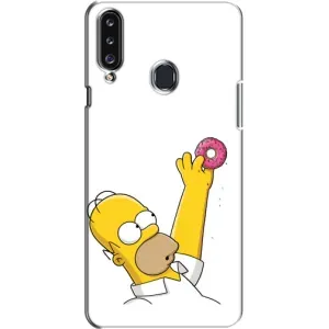 Чjхол з Сімпсонами для Samsung Galaxy A20s (A207) (VPrint) (Гомер з пончиком)