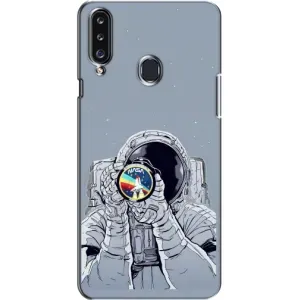 Чохол NASA для Samsung Galaxy A20s (A207) (AlphaPrint) (Космонавт фото)