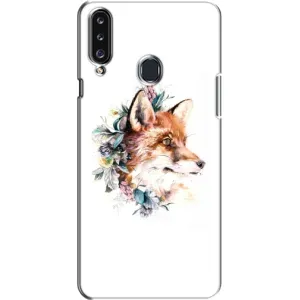 Чохли з картинкою Лисичка для Samsung Galaxy A20s (A207) (VPrint) (Лиса в квітах)