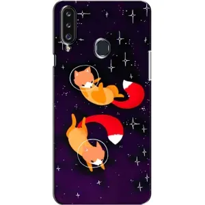 Чохли з картинкою Лисичка для Samsung Galaxy A20s (A207) (VPrint) (Лисички космонавти)