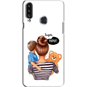 Чохол з друком для Samsung Galaxy A20s (A207) - (Мама з дитинкою) (AlphaPrint) (Мама з синочком)