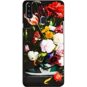 Бренднові Чохли для Samsung Galaxy A20s (A207) - (PREMIUMPrint) (Nike цветы)