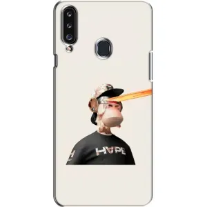 Чехлы с Обезьянами NFT для Samsung Galaxy A20s (A207) (AlphaPrint) (обезьяна NFT в очках)