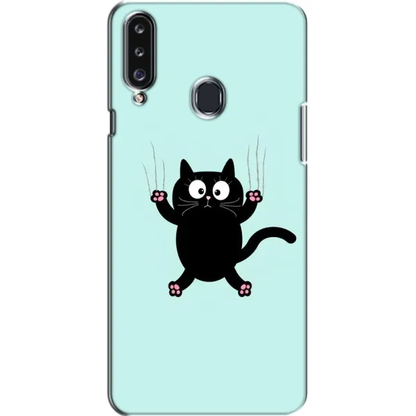 Чехол с принтом «Падающий кот» для Samsung Galaxy A20s (A207)