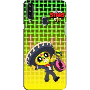 Чехлы Brawl Stars для Samsung Galaxy A20s (A207) (AlphaPrint) (Поко в самбреро)