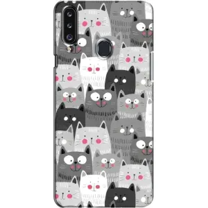 Чохли з Котиками для Samsung Galaxy A20s (A207) (VPrint) (Мальовані котики)