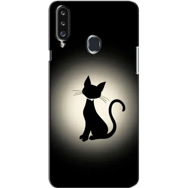 Чехол с принтом «Силуэт котика» для Samsung Galaxy A20s (A207)
