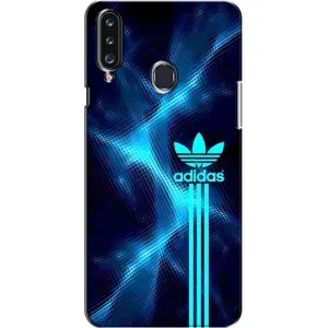 Чехлы Адидас для Samsung Galaxy A20s (A207) (AlphaPrint) (Синий Адидас)