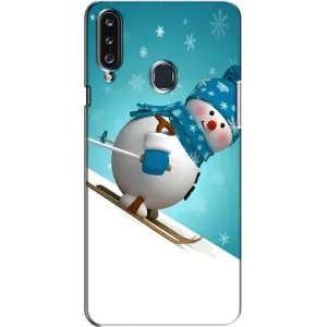 Новорічні Чохли для Самсунґ Гелексі А20с (А207) (VPrint) (Сніговик на лижах)