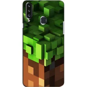 Чехол Майнкрафт на Samsung Galaxy A20s (A207) (AlphaPrint) Minecraft (текстура Майнкрафт)