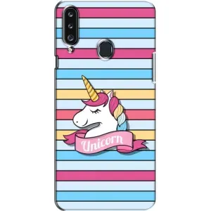 Чехол для Самсунг А20с - (Единорожки - Новинки) (AlphaPrint) (Unicorn)