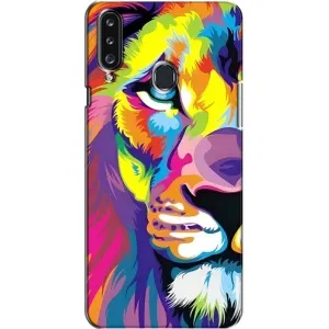 Чохол з картинкою ЛЕВ для Samsung Galaxy A20s (A207) (VPrint) (Яскравий Лев)
