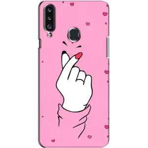 Чохол з принтом для Samsung Galaxy A20s (A207) (AlphaPrint - Знак сердечка) (Знак Love)