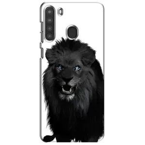 Чохли з картинкою животних Samsung Galaxy A21 (A215) (Чорний ЛЕВ)