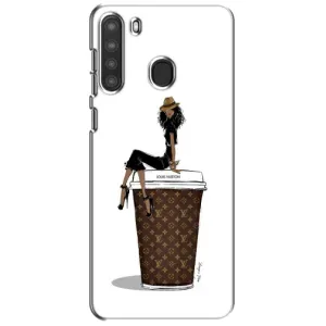 Чохли Луі Вітон для Samsung Galaxy A21 (A215) (AlphaPrint - LOUIS VUITTON) (кава LOUIS VUITTON)