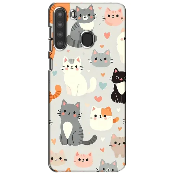 Чохол з принтом «Колаж котів» для Samsung Galaxy A21 (A215)