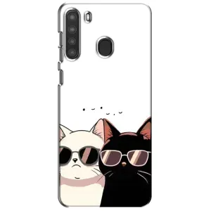 Чохол з малюнком кіт на Samsung Galaxy A21 (A215) (Коти в окулярах)
