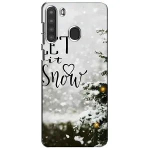 Новорічні, Святкові Чохли для Samsung Galaxy A21 (A215) - 2024 год (Let it snow)