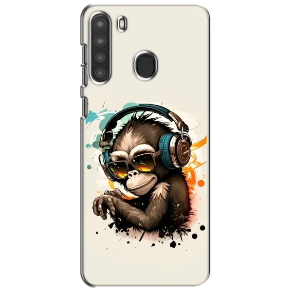 Чехол с принтом «Макака в наушниках» для Samsung Galaxy A21 (A215) Чехол с принтом «Макака в наушниках» для Samsung Galaxy A21 (A215)