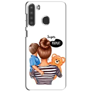 Чохол з друком для Samsung Galaxy A21 (A215) - (Мама з дитинкою) (AlphaPrint) (Мама з синочком)