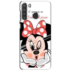 Эксклюзивный чехол для Samsung Galaxy A21 (A215) (AlphaPrint - Мультяшные) (Маус Минни)