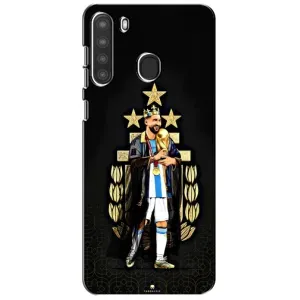 Чехлы для Samsung Galaxy A21 (A215) (Leo чемпион) (AlphaPrint) (Месси Король)