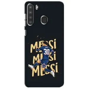 Чехлы для Samsung Galaxy A21 (A215) (Leo чемпион) (AlphaPrint) (Messi ПСЖ)